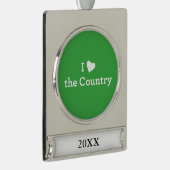 Ik hou van het land verzilverd banner ornament (Rechts)