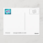 Ik hou van het leven! - Prachtige Aqua Happy Cat Briefkaart (Achterkant)