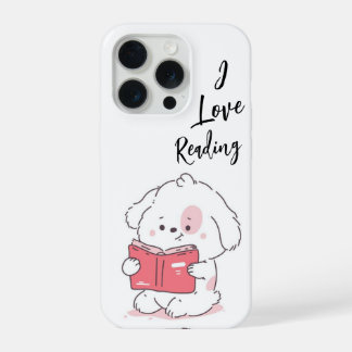 ik hou van het lezen van kawaii cute design iPhone 15 pro case