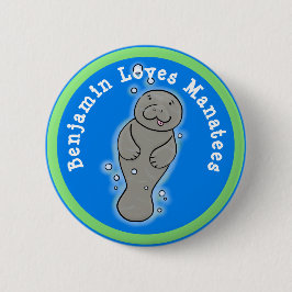 Ik hou van het maken van een leuke illustratie van ronde button 5,7 cm