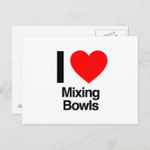 ik hou van het mengen van kom ' s briefkaart (Voorkant / Achterkant)