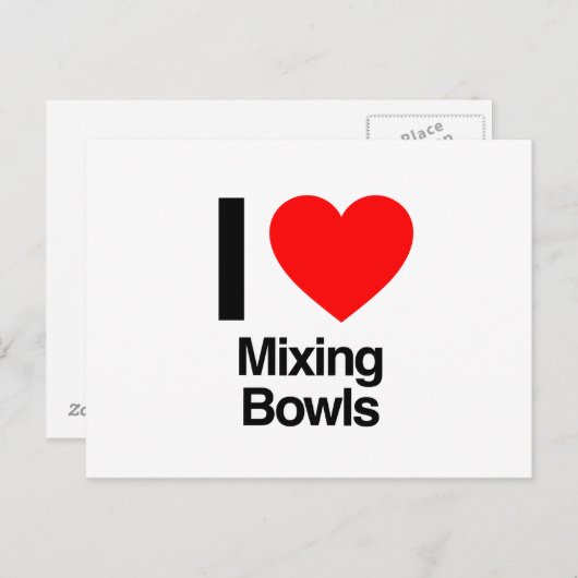 ik hou van het mengen van kom ' s briefkaart (Voorkant / Achterkant)