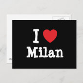 Ik hou van het Milanese hart op maat Briefkaart (Voorkant / Achterkant)