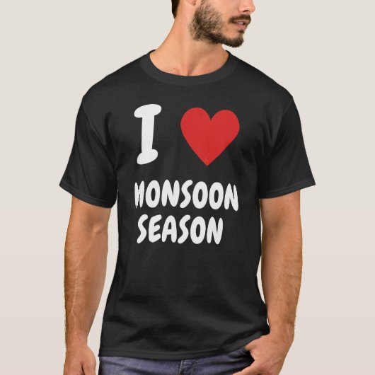 Ik hou van het moessonseizoen t-shirt (Voorkant)