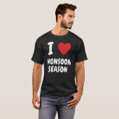 Ik hou van het moessonseizoen t-shirt (Voorkant volledig)