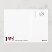 Ik hou van het muziekkunstontwerp briefkaart (Achterkant)