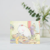 Ik hou van het naaien van polaire beren konijnenaq briefkaart (Staand voorkant)