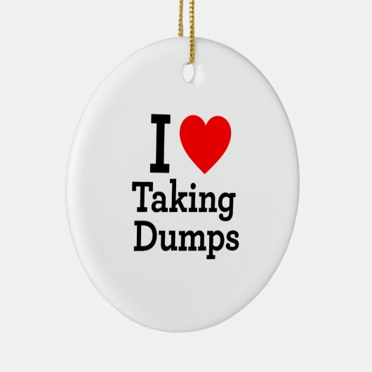 Ik hou van het nemen van pompen keramisch ornament (Rechts)