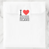 Ik hou van het noordelijke eiland Mariana Vierkante Sticker (Tas)