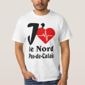 Ik hou van het Noorden, niet van Calais T-shirt (Voorkant)