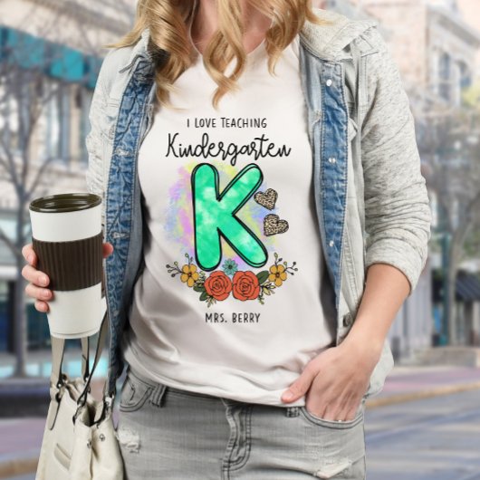 Ik hou van het onderwijs Kindergarten toevoegen Jo T-shirt