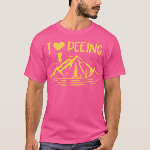 Ik hou van het pingelen van grappige Camping Outdo T-shirt