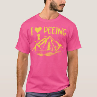 Ik hou van het pingelen van grappige Camping Outdo T-shirt