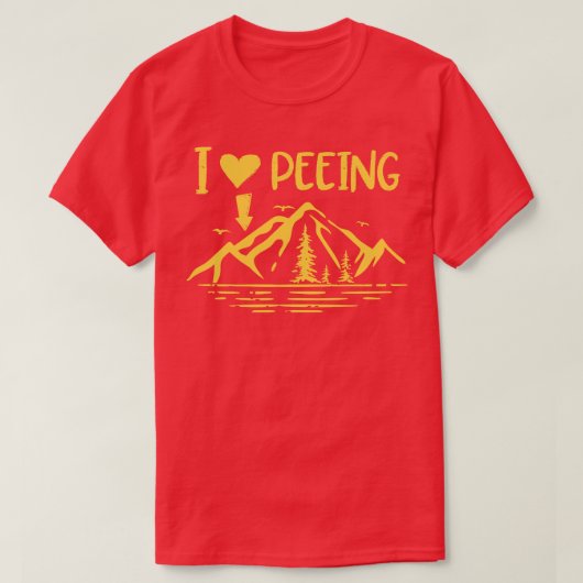 Ik hou van het pingelen van grappige Camping Outdo T-shirt (Design voorkant)