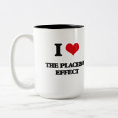 Ik hou van het placebo effect tweekleurige koffiemok (Links)