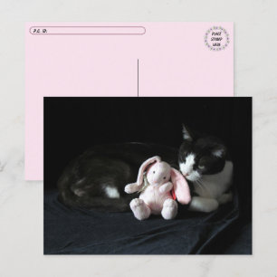 Ik hou van het postoversteken van een Bunny-Briefk Briefkaart