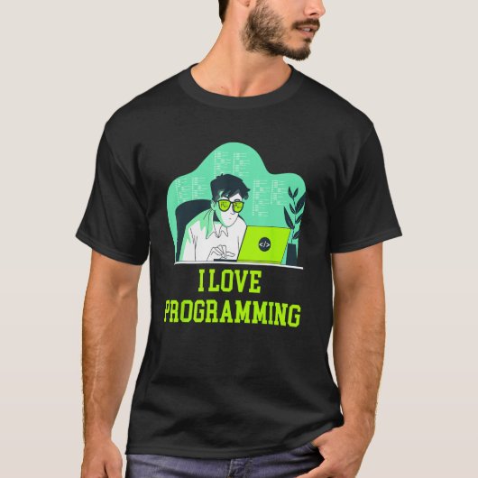 Ik hou van het programmeren van professionele comp t-shirt (Voorkant)