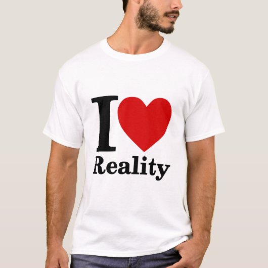 Ik hou van het reality T-shirt (Voorkant)
