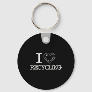 Ik hou van het recyclen van de Dag van de Aarde va Sleutelhanger