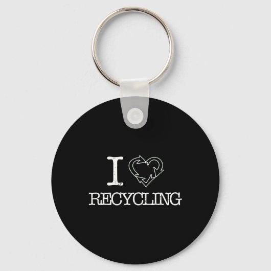 Ik hou van het recyclen van de Dag van de Aarde va Sleutelhanger (Voorkant)