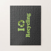 Ik hou van het recyclen van T-shirt / Earth Day T- Legpuzzel (Verticaal)