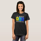 Ik hou van het ritsen van Yarn Knitting Knitting T-shirt (Voorkant volledig)