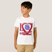 Ik hou van het rode hart van mijn grootmoeder - fo t-shirt (Voorkant volledig)