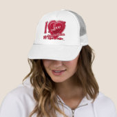 Ik hou van het rode hart van mijn kleinkinderen - trucker pet (In situ)