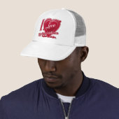 Ik hou van het rode hart van mijn kleinkinderen - trucker pet (In situ)