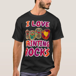 Ik hou van het schilderen van stenen art designer t-shirt