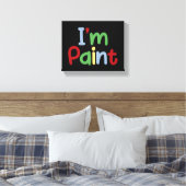 Ik hou van het schilderen van vingers canvas afdruk (Insitu (Slaapkamer))