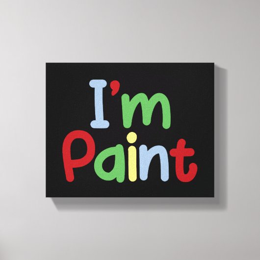 Ik hou van het schilderen van vingers canvas afdruk (Voorkant)