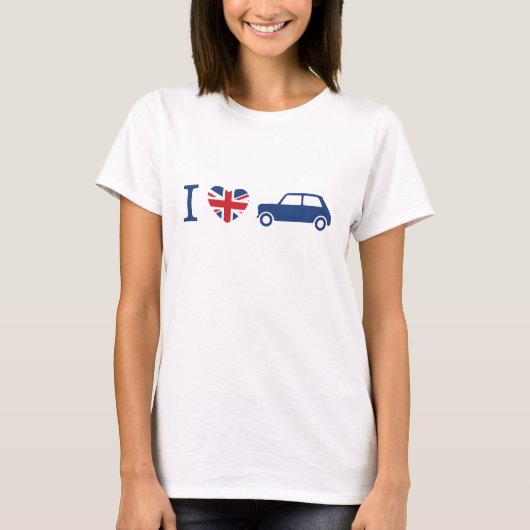 Ik hou van het Shirt van Mini Coopers - Blauw (Voorkant)