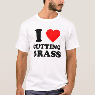 Ik hou van het snijden van gras grappig gazon cade t-shirt
