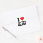 Ik hou van het snijden van gras grappige Yardwork  Vierkante Sticker (Envelop)
