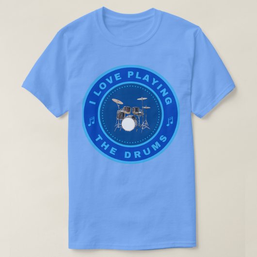 Ik hou van het spelen van de Drums (2) T-shirt (Design voorkant)