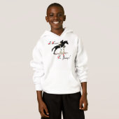  ik hou van het springen van paardenhoodie (Voorkant volledig)