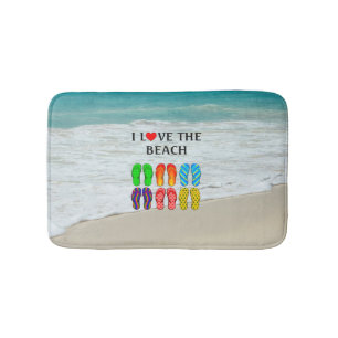 Ik hou van het strand badmat