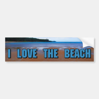 Ik hou van het strand bumpersticker