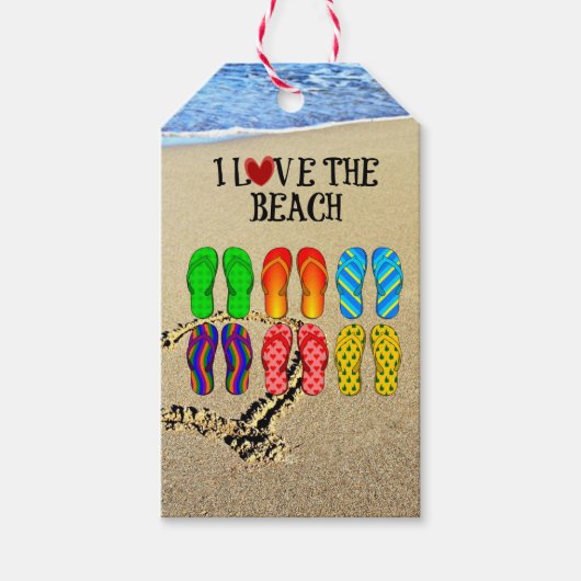 Ik hou van het strand cadeaulabel (Voorkant)