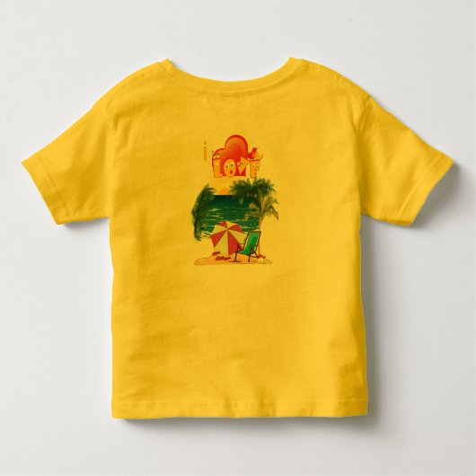 Ik hou van het strand in de zomer kinder shirts (Achterkant)