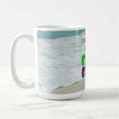 Ik hou van het strand koffiemok (Links)