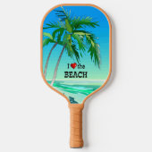 Ik hou van het strand pickleball paddle (Voorkant)
