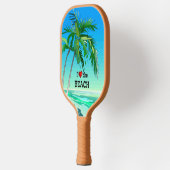 Ik hou van het strand pickleball paddle (Links)