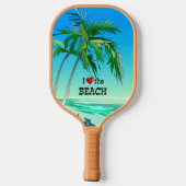 Ik hou van het strand pickleball paddle (Achterkant)