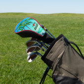 Ik hou van het strand, Tropisch Blauw Golfheadcover (Insitu)