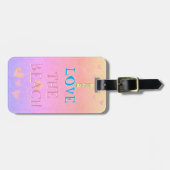 #"Ik hou van het strand"zonsopgang sjabloon adres Bagagelabel (Voorkant horizontaal)