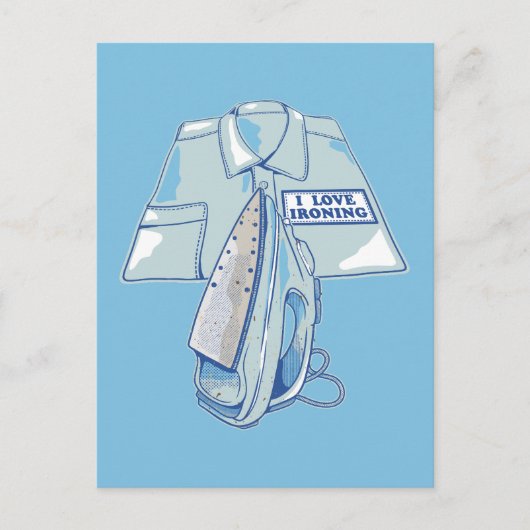 Ik hou van het strijken van grappig ijzer briefkaart (Voorkant)