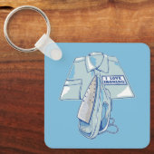 Ik hou van het strijken van grappig ijzer sleutelhanger (Voorkant)