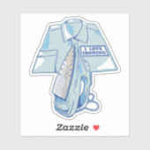 Ik hou van het strijken van grappig ijzer sticker (Vel)